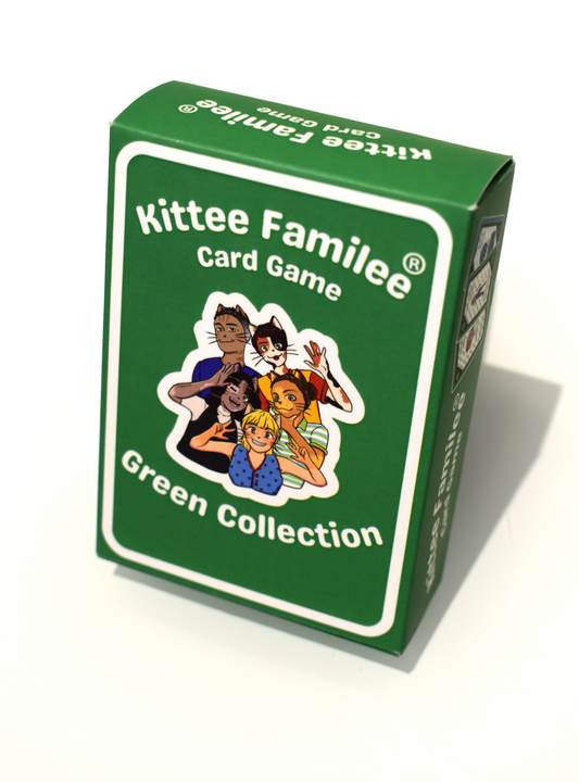 GREEN Kittee Familee Card Game