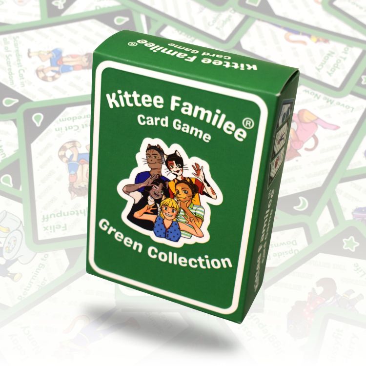 GREEN Kittee Familee Card Game