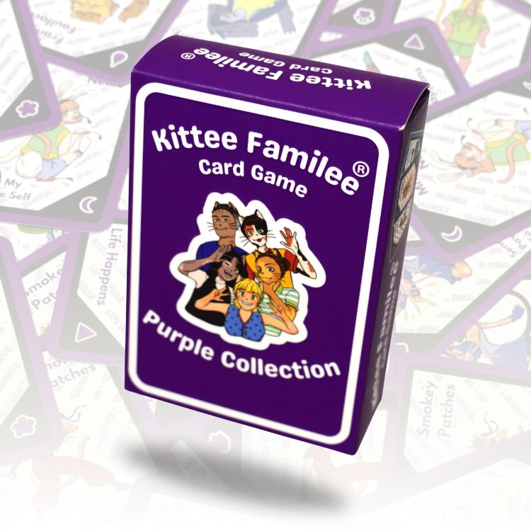PURPLE Kittee Familee Card Game