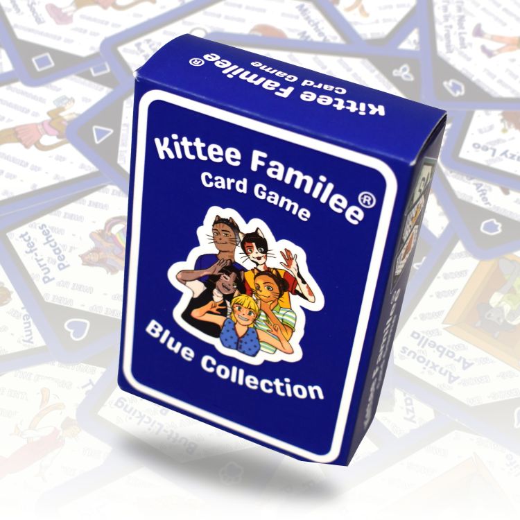 BLUE Kittee Familee Card Game