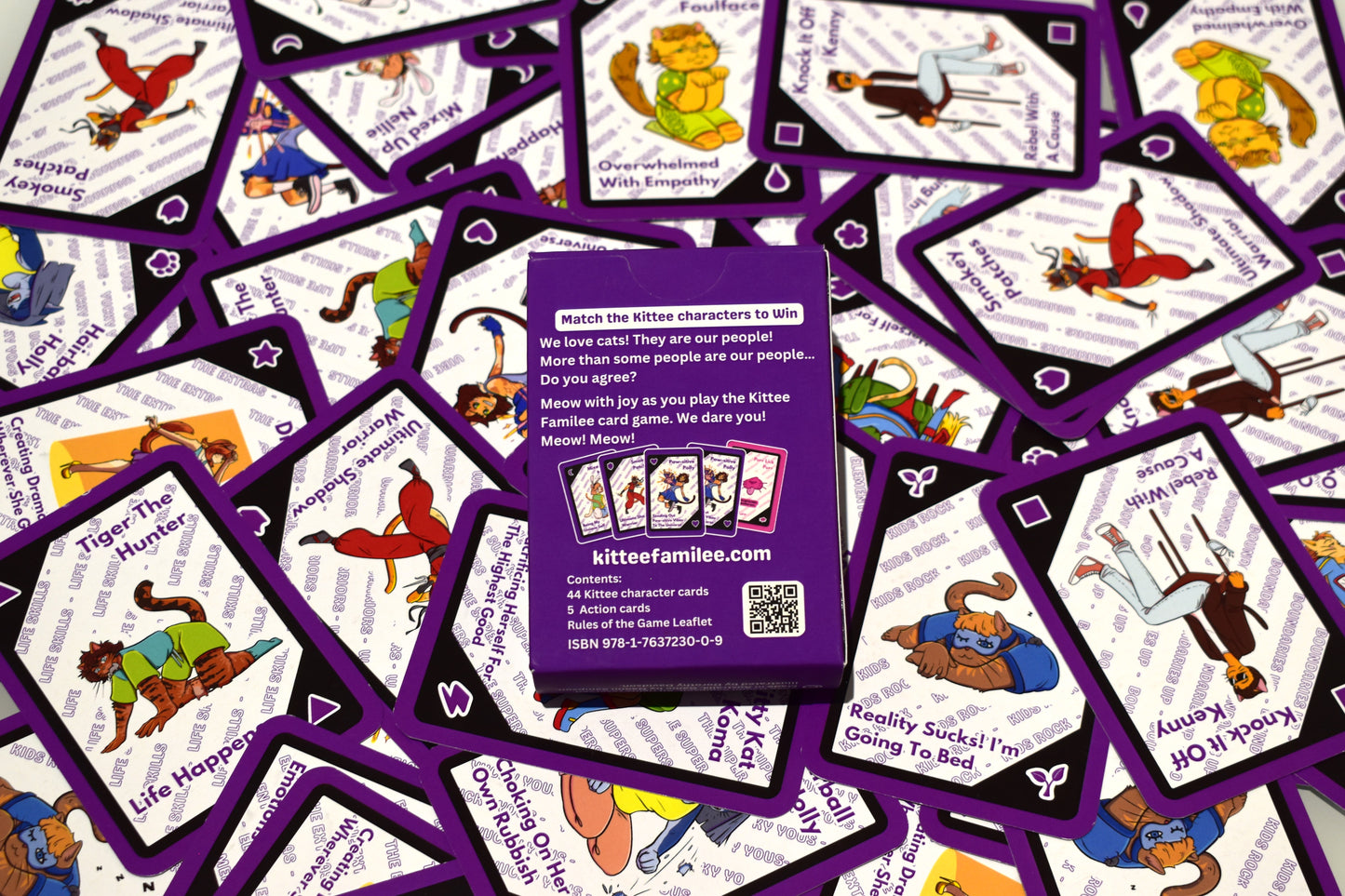 PURPLE Kittee Familee Card Game