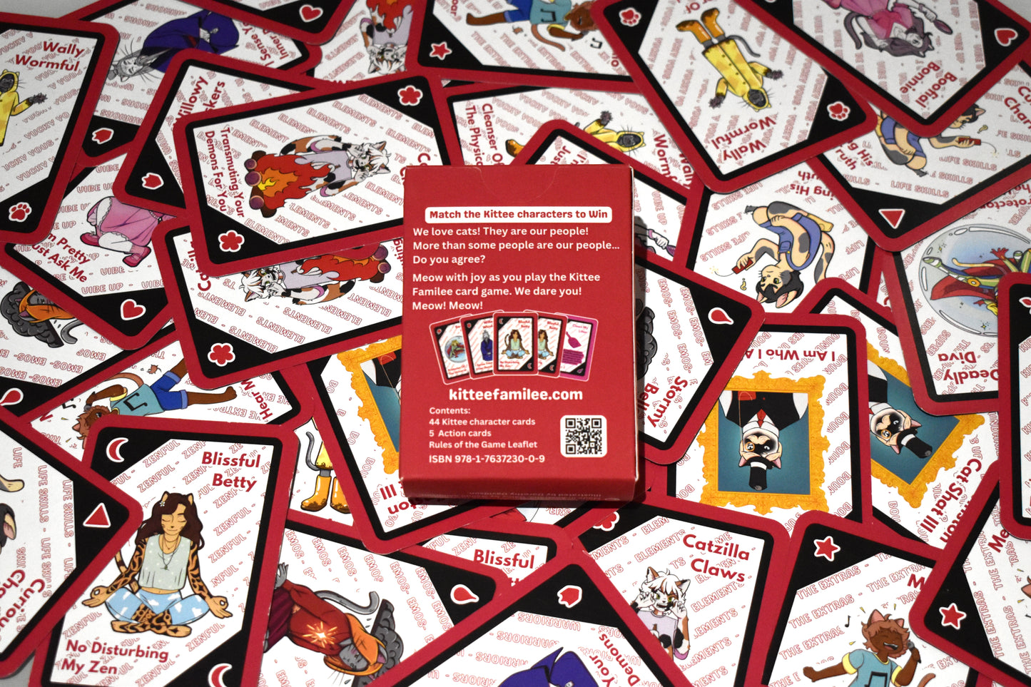 RED Kittee Familee Card Game