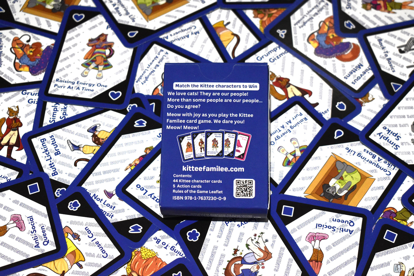 BLUE Kittee Familee Card Game