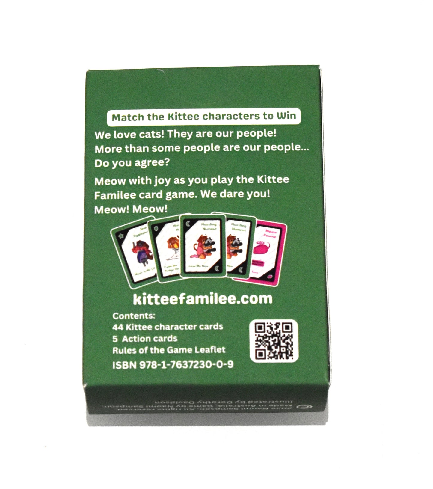 GREEN Kittee Familee Card Game