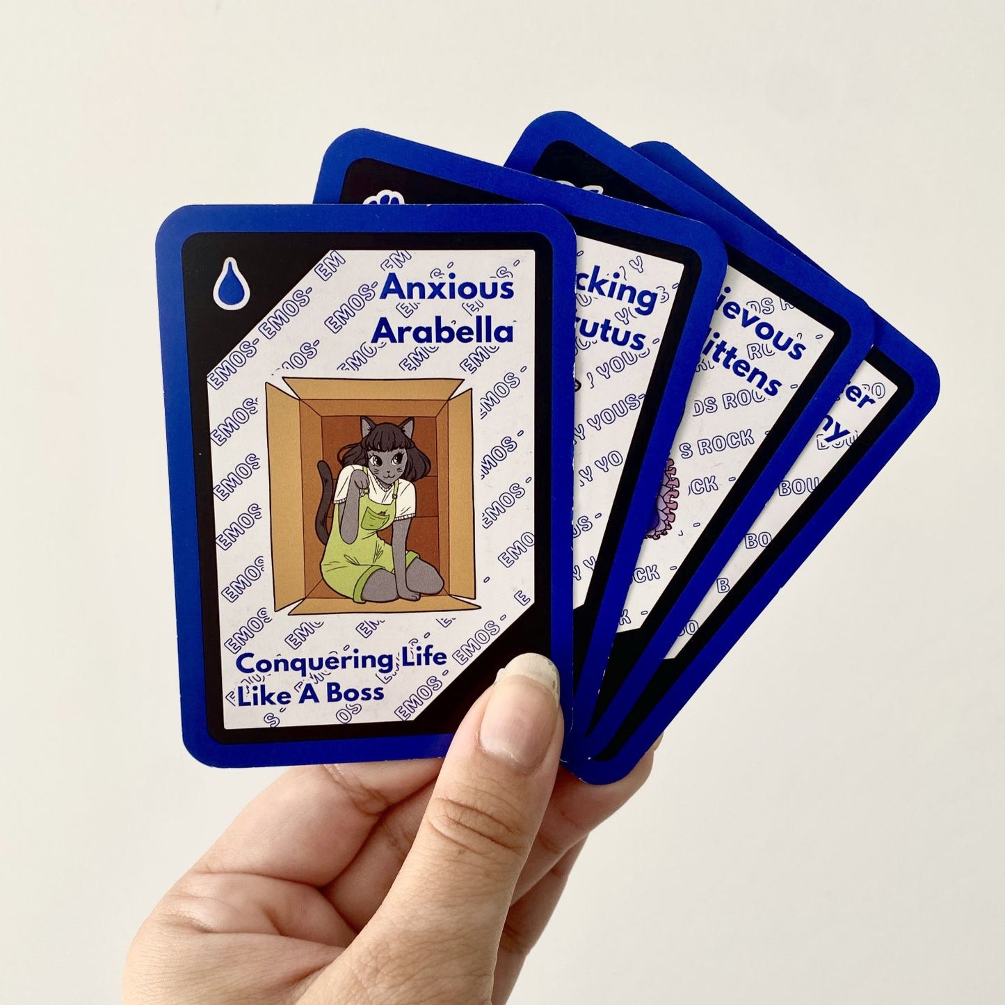 BLUE Kittee Familee Card Game
