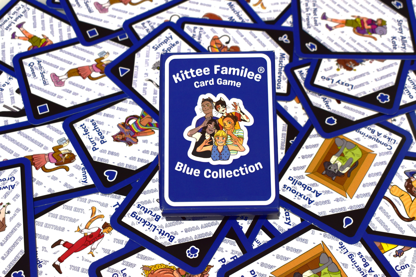 BLUE Kittee Familee Card Game
