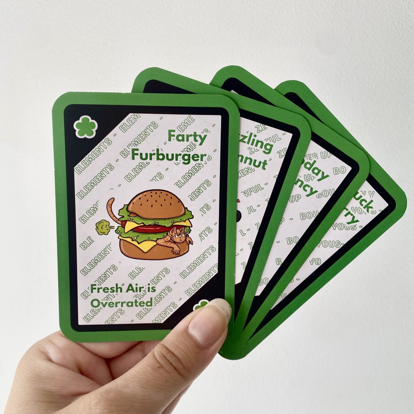 GREEN Kittee Familee Card Game