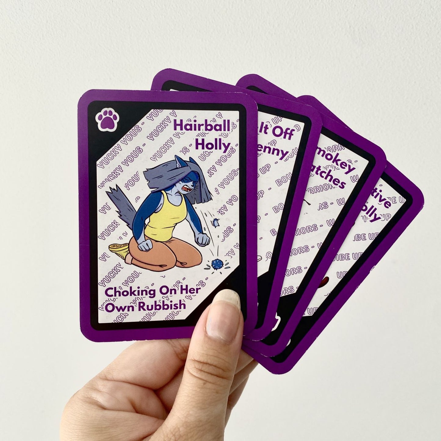 PURPLE Kittee Familee Card Game