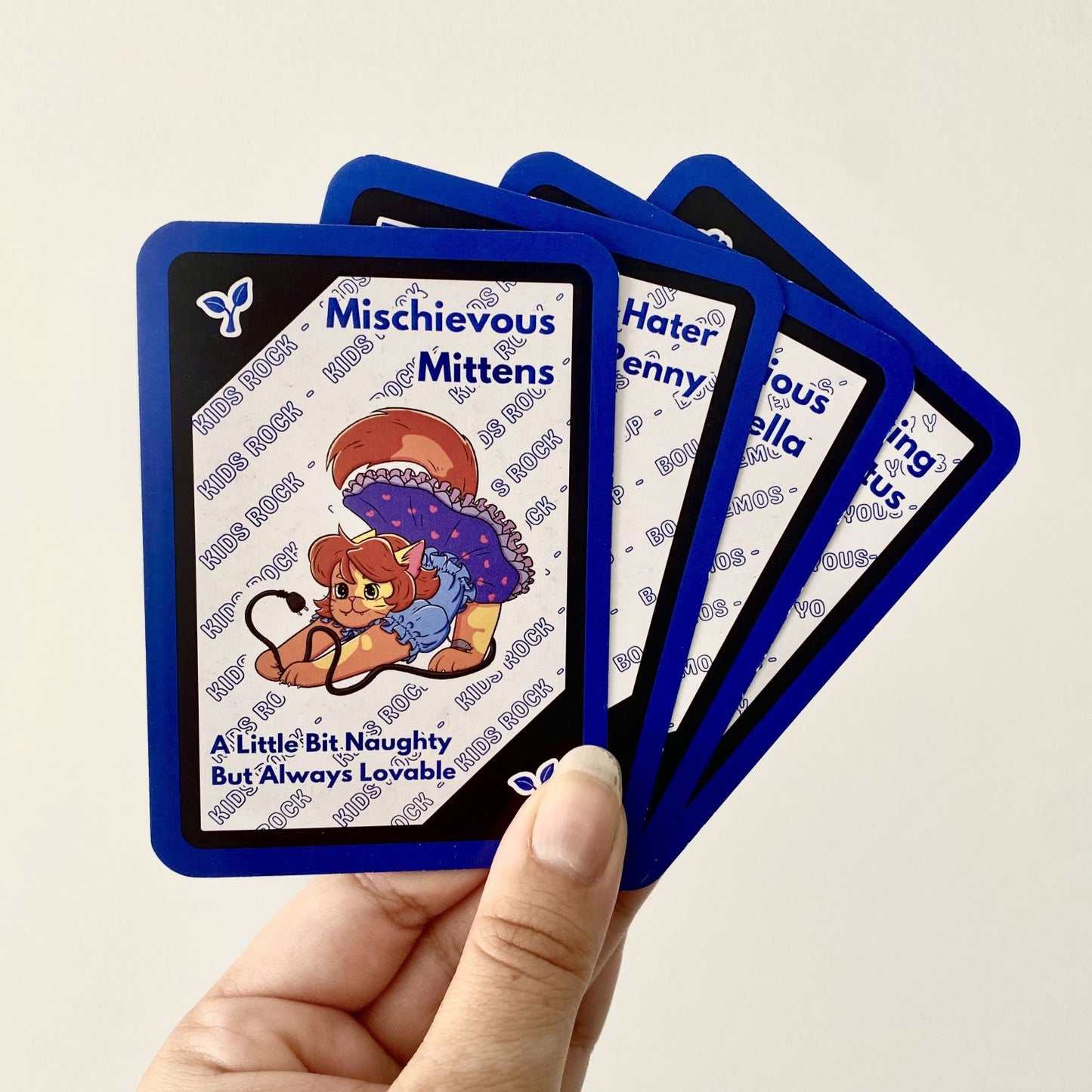 BLUE Kittee Familee Card Game