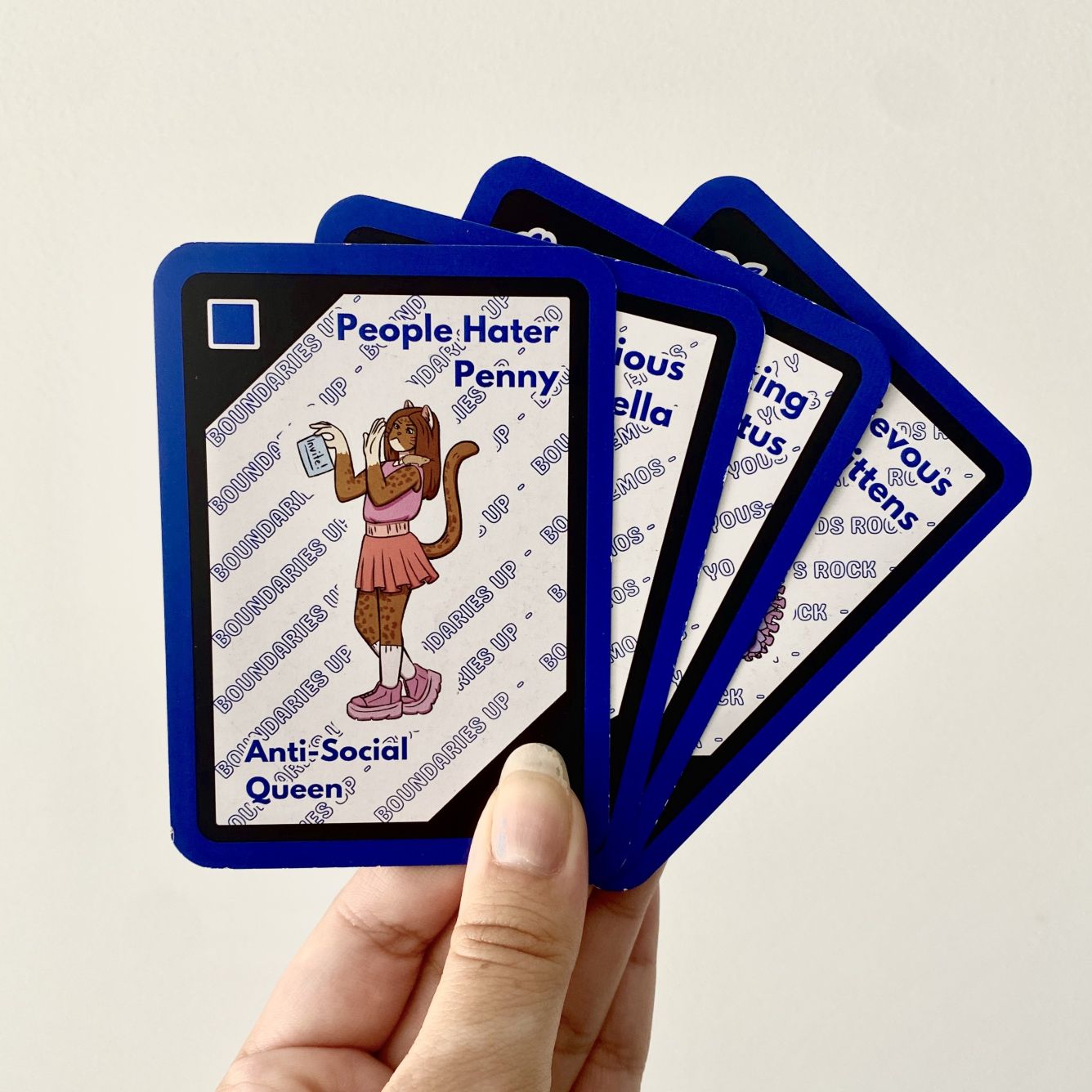 BLUE Kittee Familee Card Game