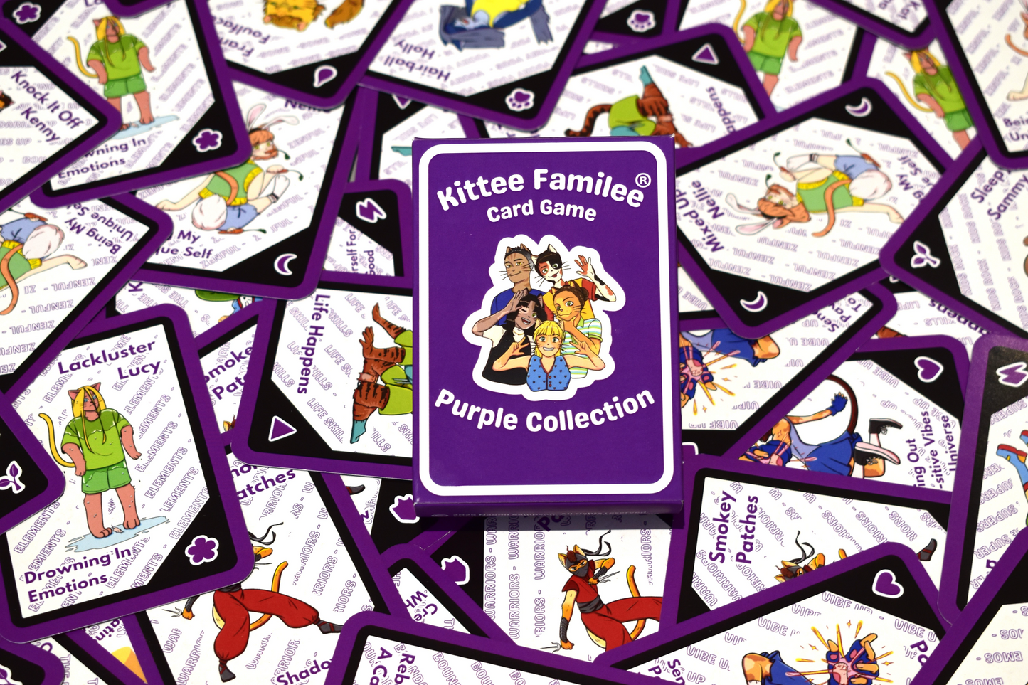 PURPLE Kittee Familee Card Game