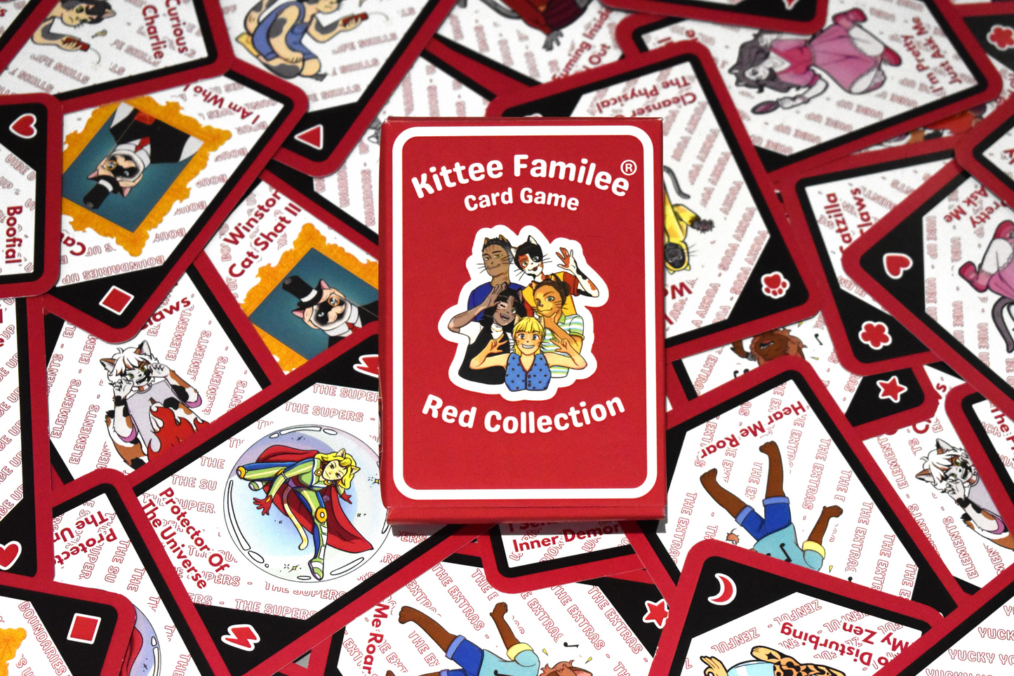 RED Kittee Familee Card Game