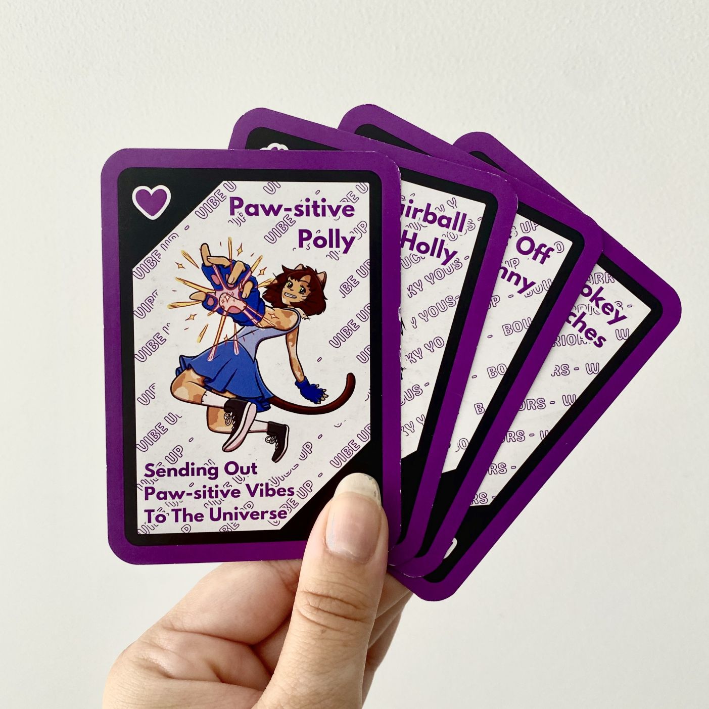 PURPLE Kittee Familee Card Game